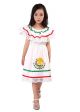 Traditional Girls Mexican Embroidered White Lace Dress