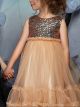 Gold Sequined Junior Bridesmaid Dresses Wedding Pageant Dresses Tulle Tutu Party Evening Prom Ball Gown