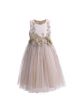 (Only size 7) Gold Flowers Princess Kids Girls Dress