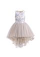 Embroidered Round Neck Kids Fashion Dress