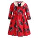 Red Floral Girls Dress