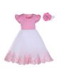 New Girl Party Dress White&Pink