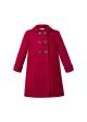 Girl Vintage Red Double-Breasted  Coat