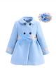 (Pre-order)Blue Tweed Girl Double-Breasted Coats
