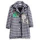 Autumn Spring Houndstooth Girl Coats 