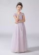 Purple Girls Sequin Party Dress