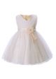 Beige Flower Girl Dress