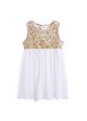 Summer Girls Sleeveless Flower Printed O-neck Dress