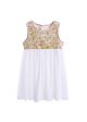 Summer Girls Sleeveless Flower Printed O-neck Dress