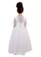 (Pre-order)Girl Lace Tulle Dress with Bow on the Back 6-14 Years