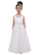 (Pre-order)Girls Sleeveless Satin and Tulle Dress with Embroidery 6-14 Years