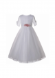 Girl Lace Tulle Dress with Bow on the Back 6-14 Years