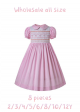 (8 pieces) Doll Collar Hand Embroidery Light Pink Smocked Dress