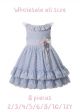 (8 pieces) Summer Cute Double-layered Sleeveless Dots Ruffle Worsted Girls Dress