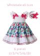 (6 pieces) Colorful Girls Ruffle Dress + Handmade Headband