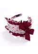 Noble Dark Red Handmade Headband