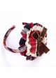 Plaid Lace Bow Headband