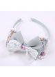 Lace Bow Celadon Headband