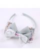 Lace Bow Celadon Headband