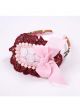 Dark Red & Pink Girls Headband