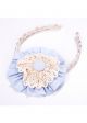 Light Blue Flower Handmade Headband