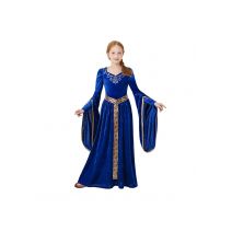 Girls Blue Princess Costume Dress Up Birthday Party Cosplay Clothes 