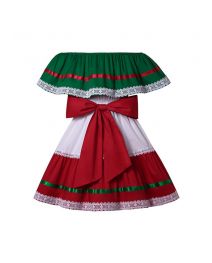 (Pre-order)Baby Girls Traditional Mexican Festival Dresses with Lace