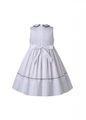(8 pieces) Spring & Summer Boutique White Ruffled Smoked Dress