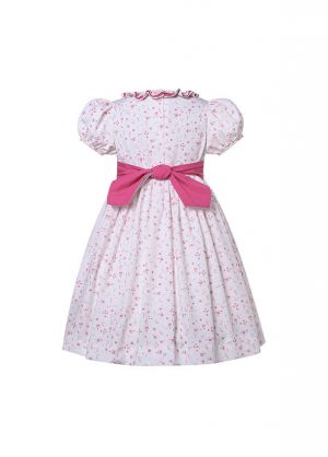 Girls Rose Floral Smocked Dresses
