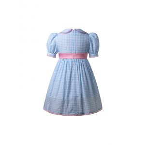 (Pre-order)Girls Blue Gingham Doll Collar The Shining Twins Inspired Dress