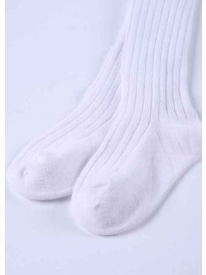 White 100% Soft Cotton Girls Tights