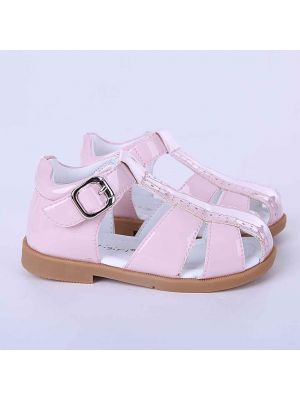 Dark Pink Fashion Microfiber Leather Boys Sandals Shoes