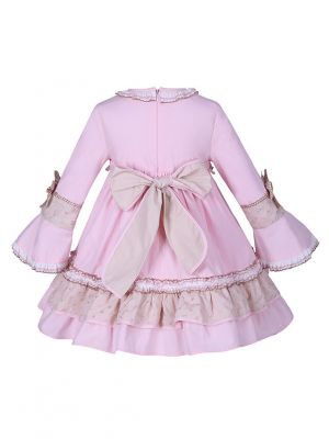 Pink Girl Dress With Headwear