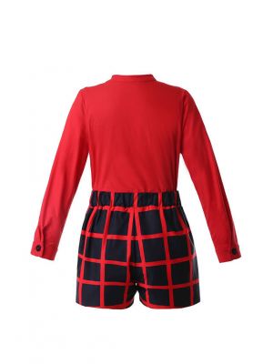 Red Plaid Boy Clothing Set