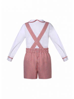 Toddler Plaid Christmas Overalls 6-24M