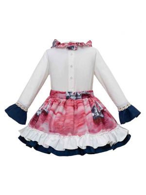 (Only 3Y 4Y)Flower Printed Girls Clothing Set 