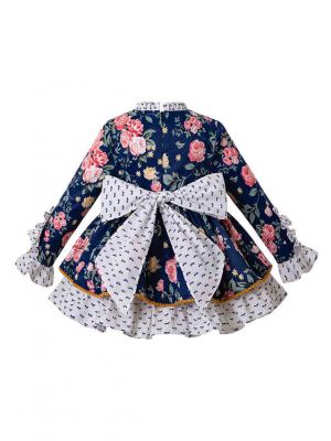 3 Pieces Boutique Babies Floral Rose With Back Bow Outfits + Floral Bloomers + Hat