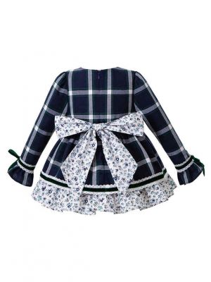 3 Pieces Party Babies  Grid Layered Boutique Outfits +  Bloomers + Hat