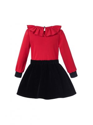 Winter Boutique Sweet Girls Red Shirt +  Princess Skirt