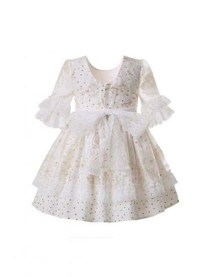 (Only 10Y)Lace Wedding Dress With Dot