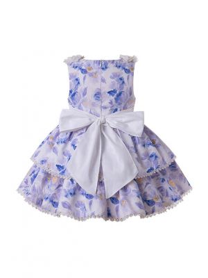 Flowers Boutique Girls Ruffles England Style Layered Dress + Hand Headband