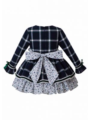 Autumn & Winter Girls  Grid Layered Boutique Dress