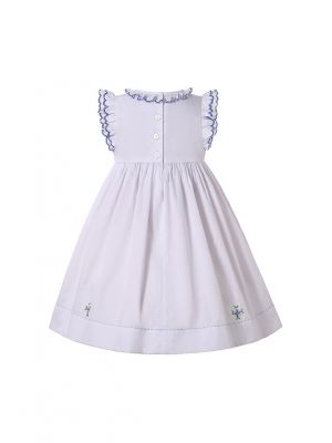 Classical Baby Girls White Smocked Dress