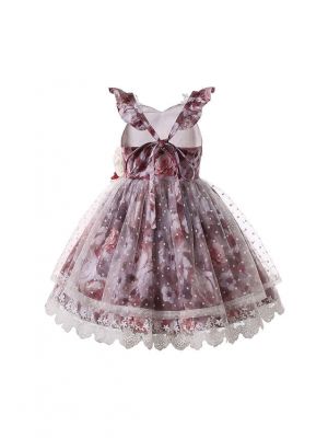 Spring & Summer Flower Tulle Girls Dress