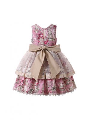 (ONLY 3Y)Spring Sweet Floral Girls Lace Dress