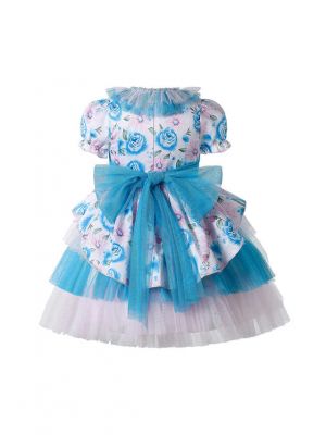 Spring & Summer Lantern Sleeve Chiffon Dress + Handmade Headband