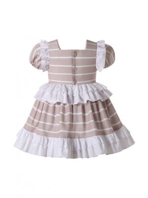 Summer Short Sleeve Baby Ruffle Dress + Handmade Headband