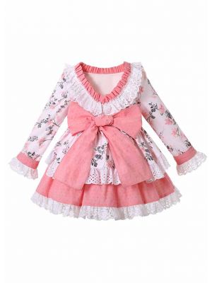 Sweet Spring Pink Floral Girls Dress + Headband