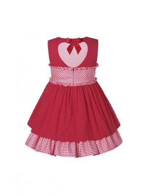 Spanish Style Girls Red Dress + Handmade Headband