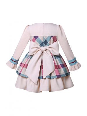 Back to School Dress Sweet Pastel Plaid + Headband